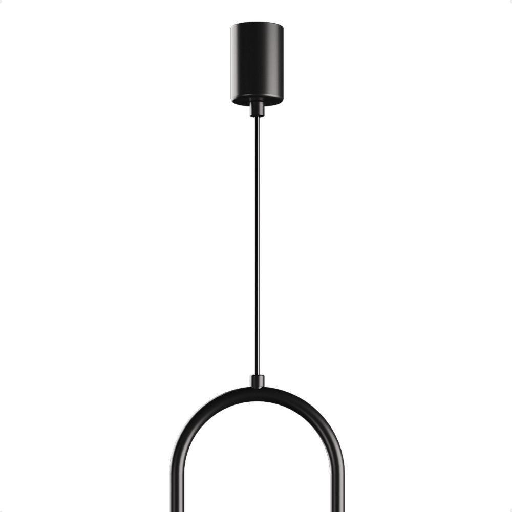 Lustre Pendente Blumenau Macadâmia Duplo G9 Bivolt Preto - 7