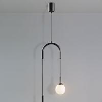 Lustre Pendente Blumenau Macadâmia Duplo G9 Bivolt Preto - 3