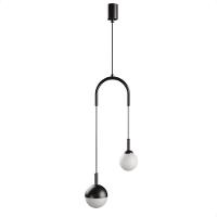 Lustre Pendente Blumenau Macadâmia Duplo G9 Bivolt Preto