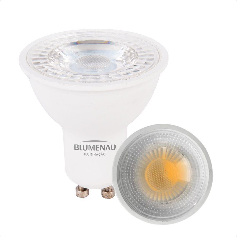 Kit 6 Lâmpada Led Dicroica Mr16 Tdl 7w Bivolt Blumenau 2700k Quente - 1