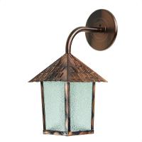 Kit 4 Arandela Colonial Quadrada Vidro Pontilhado E27 Bivolt Cobre - 1