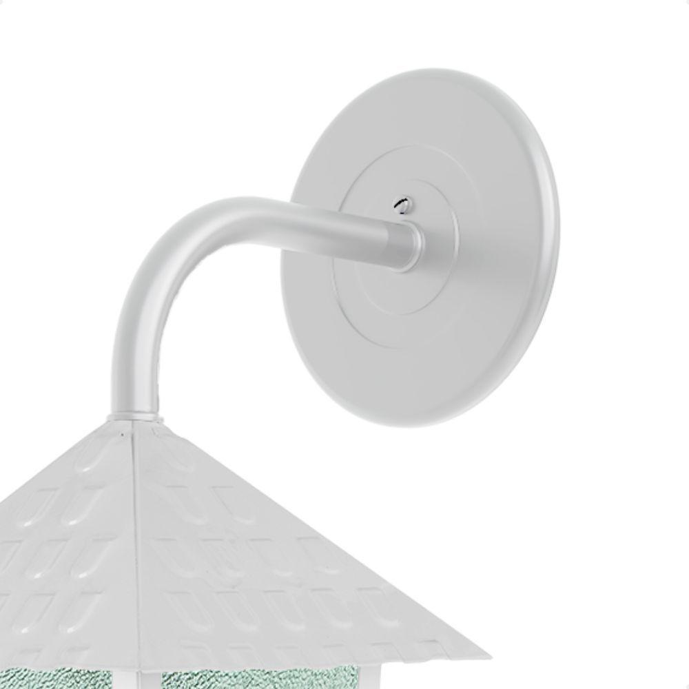 Kit 2 Arandela Colonial Quadrada Vidro Pontilhado E27 Bivolt Branco - 2