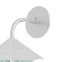 Kit 2 Arandela Colonial Quadrada Vidro Pontilhado E27 Bivolt Branco - 2