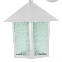 Kit 4 Arandela Colonial Quadrada Vidro Pontilhado E27 Bivolt Branco - 3