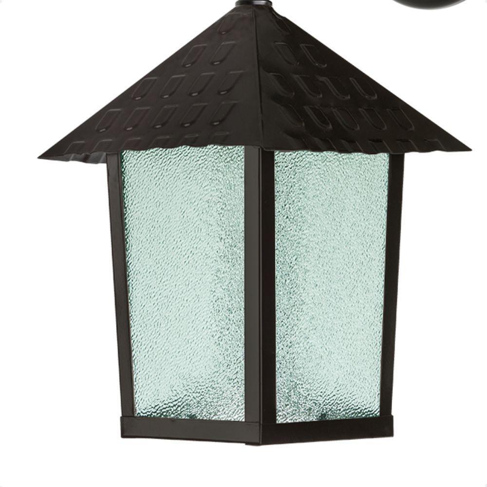 Kit 4 Arandela Colonial Quadrada Vidro Pontilhado E27 Bivolt Preto - 3