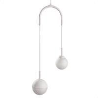 Lustre Pendente Blumenau Macadâmia Duplo G9 Bivolt Branco - 1