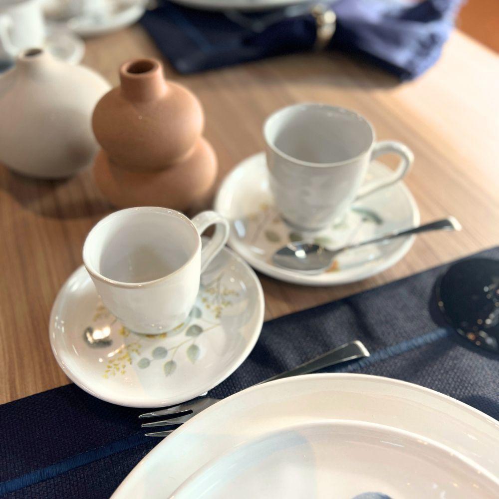 Xícara Para Chá Com Pires Em Cerâmica Bio Bella 170ml Porto Brasil - 3