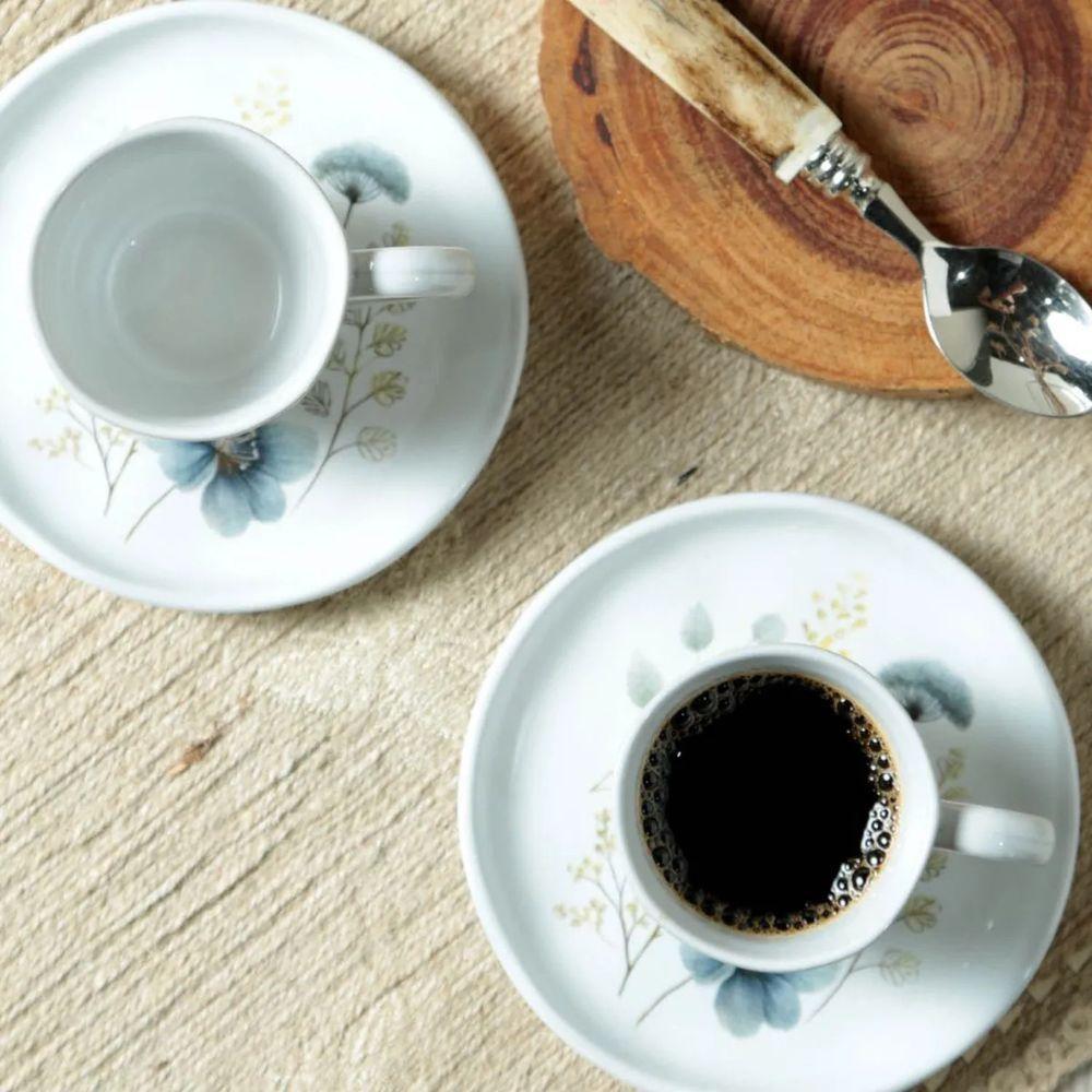 Xícara Para Chá Com Pires Em Cerâmica Bio Bella 170ml Porto Brasil - 5