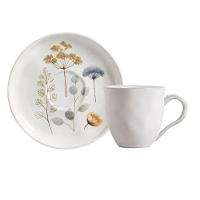 Xícara Para Chá Com Pires Em Cerâmica Bio Bella 170ml Porto Brasil - 1