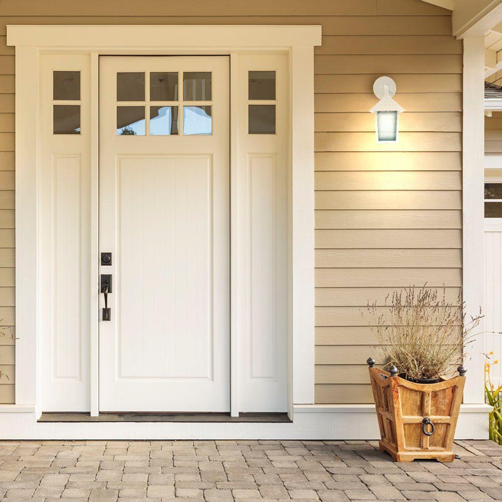 Arandela Colonial Quadrada Vidro Pontilhado E27 Bivolt Branco - 3