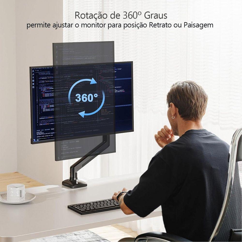 Suporte Monitor 17 A 32 Articulado Pistão A Gás F8 - Fitter Tech - 3