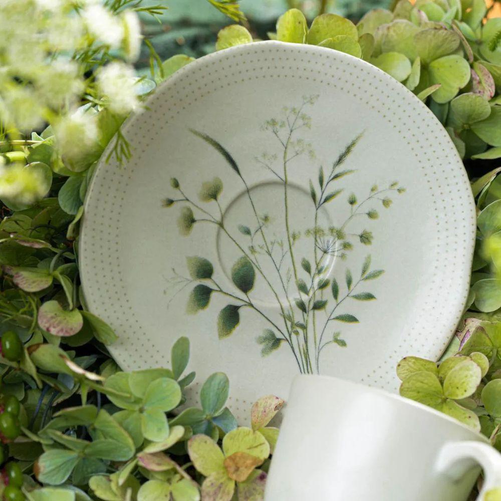 Xícara Para Café Com Pires Em Cerâmica Orgânico Ammi 120ml Porto Brasil - 3