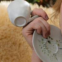 Xícara Para Café Com Pires Em Cerâmica Orgânico Ammi 120ml Porto Brasil - 4