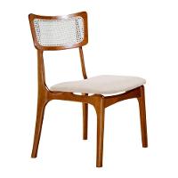 Conjunto 2 Cadeiras De Madeira Viena Linho Off Imbuia - 5