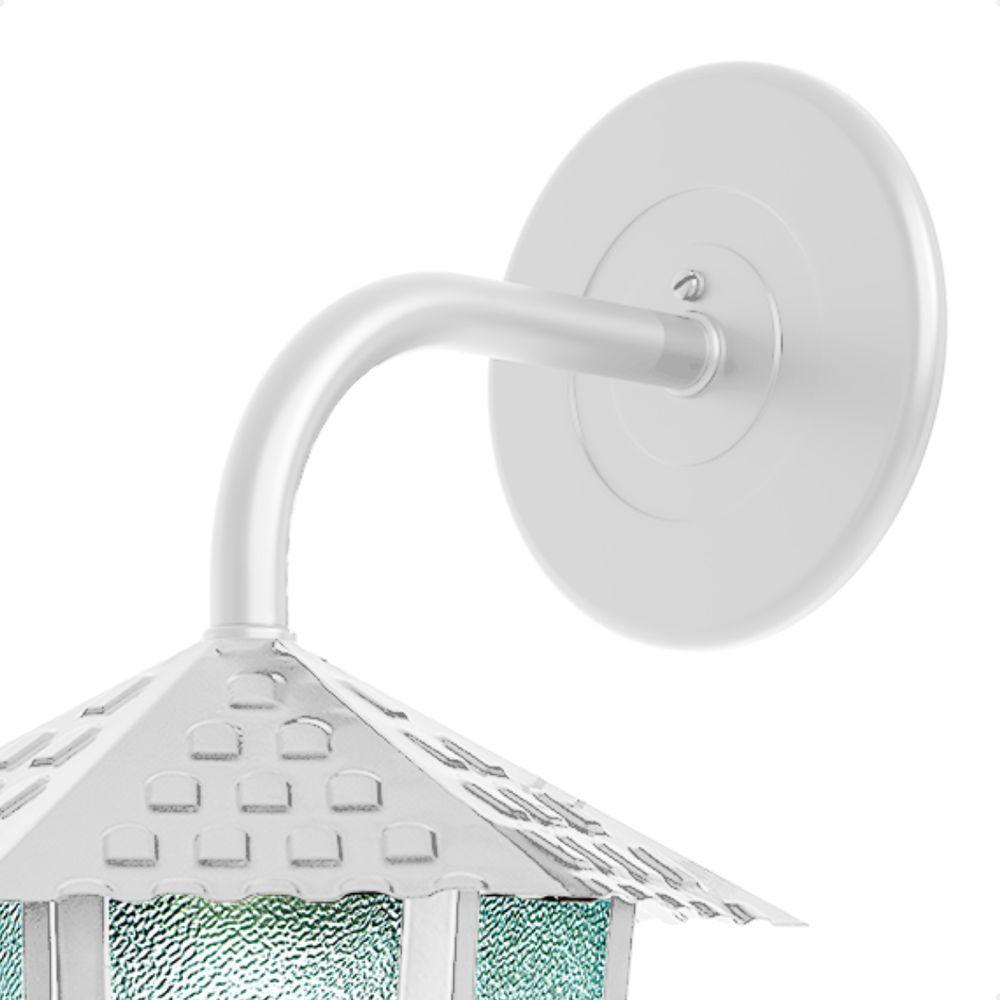 Kit 4 Arandela Colonial Sextavada Vidro Pontilhado E27 Bivolt =branco - 2