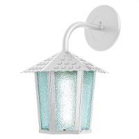 Kit 4 Arandela Colonial Sextavada Vidro Pontilhado E27 Bivolt =branco - 1