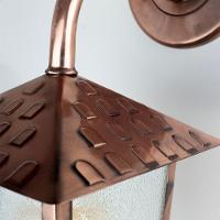 Kit 4 Arandela Colonial Nina Quadrada Vidro Pontilhado E27 Bivolt Cobre - 6