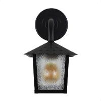 Kit 2 Arandela Colonial Nina Quadrada Vidro Pontilhado E27 Bivolt Preto - 2