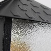 Kit 2 Arandela Colonial Nina Quadrada Vidro Pontilhado E27 Bivolt Preto - 5