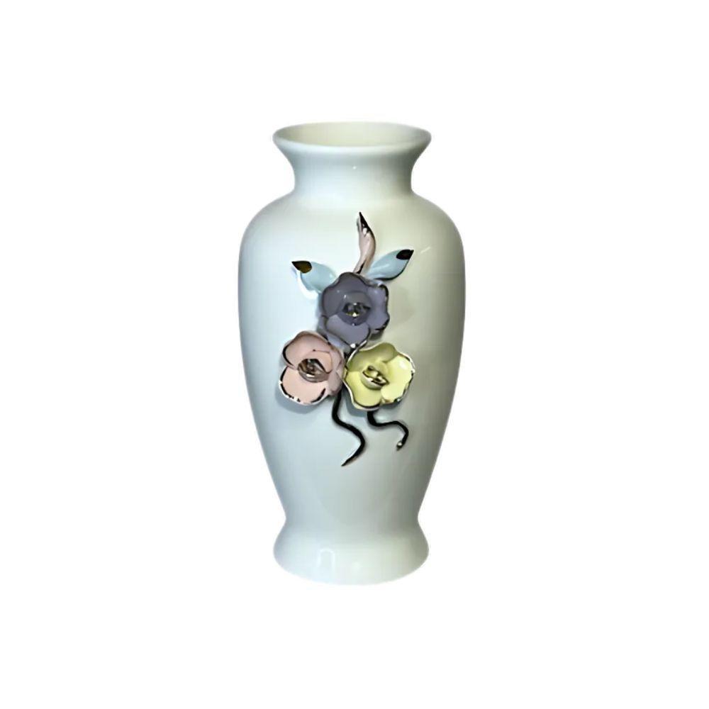 Vaso Em Porcelana Classic Branco 10x20,5cm Strasbourg Elements - 1