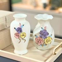 Vaso Em Porcelana Classic Branco 10x20,5cm Strasbourg Elements - 2