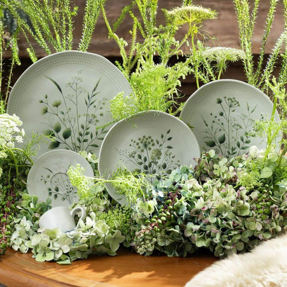 Prato Raso Em Cerâmica Orgânico Ammi 26,5cm Porto Brasil - 3