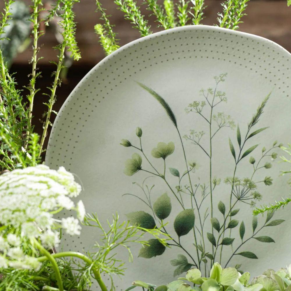 Prato Raso Em Cerâmica Orgânico Ammi 26,5cm Porto Brasil - 4