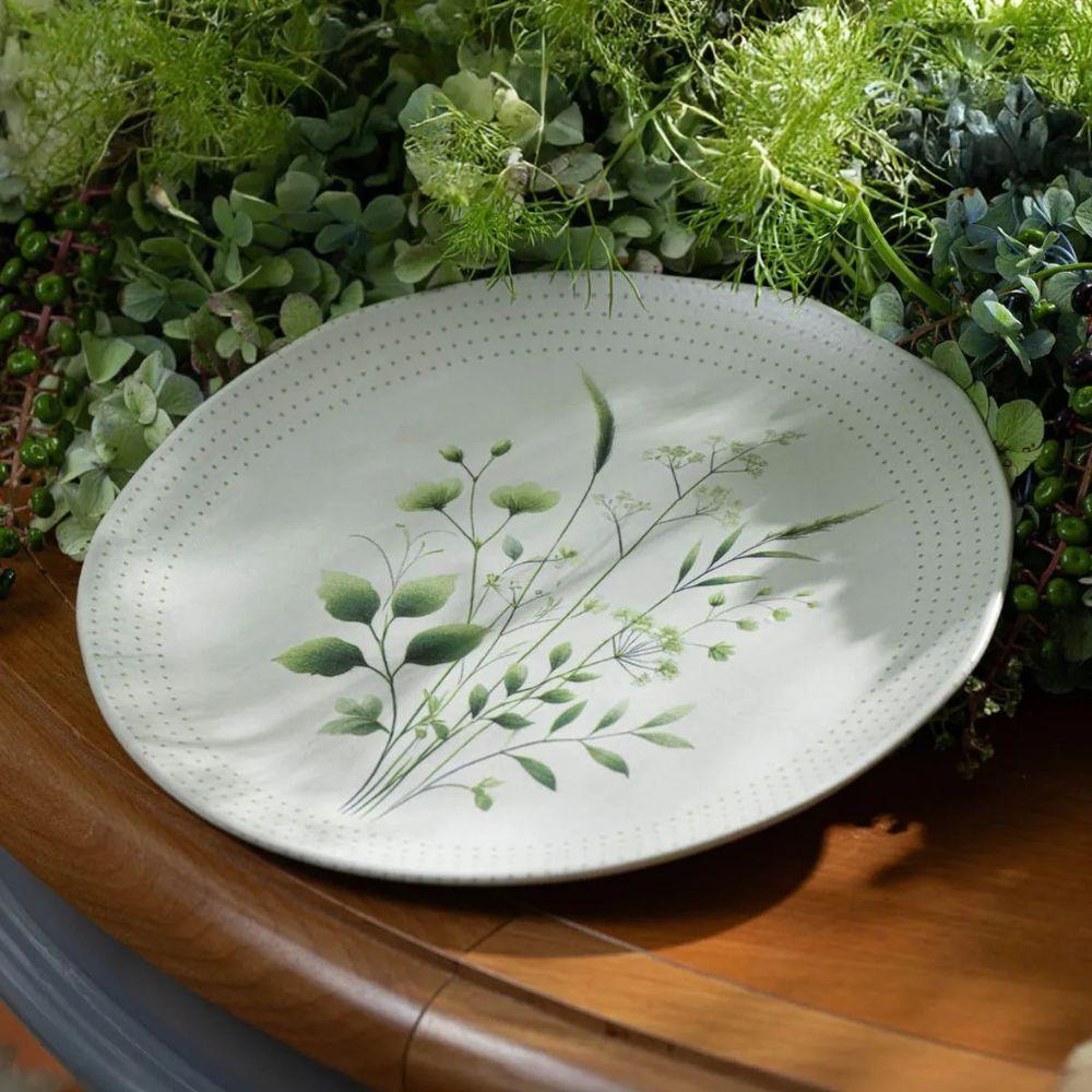 Prato Raso Em Cerâmica Orgânico Ammi 26,5cm Porto Brasil - 5