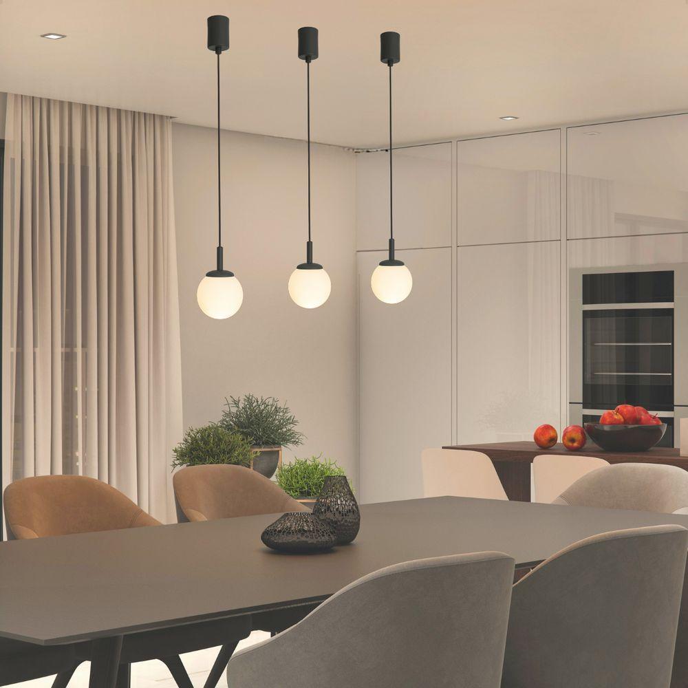 Lustre Pendente Blumenau Macadâmia G9 Bivolt Preto - 3