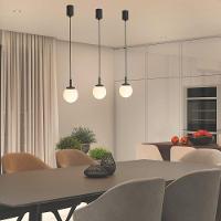 Lustre Pendente Blumenau Macadâmia G9 Bivolt Preto - 3