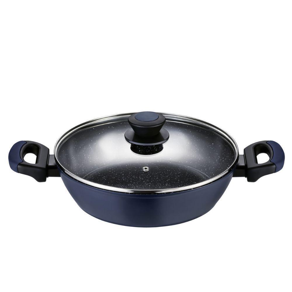 Caçarola Rasa Em Alumínio Com Revestimento Cerâmico Antiaderente Indução Everyday 4,2l Oxford Azul - 2