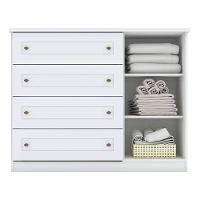 Quarto De Bebê Mississipi 6 Portas Com Berço Montessoriano Branco Hp E Colchão Ortobom - Henn - 7