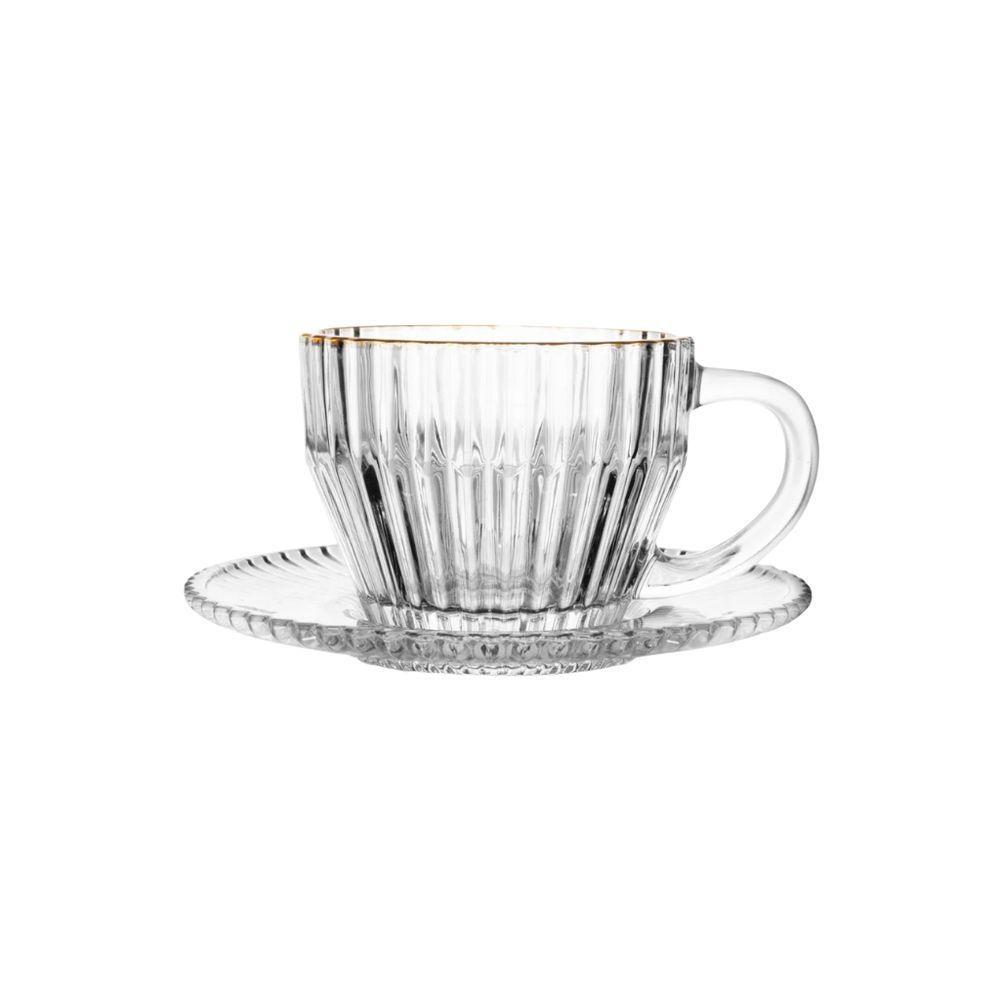 Conjunto De Xícaras Para Café Com Pires Em Cristal Imperatriz Com 8 Peças 110ml Wolff - 1