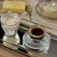 Conjunto De Xícaras Para Café Com Pires Em Cristal Imperatriz Com 8 Peças 110ml Wolff - 3