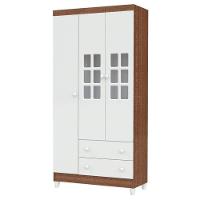 Quarto De Bebê Mariah 3p Com Berço Lila Branco Acetinado Amadeirado Com Colchão - Carolina - 6