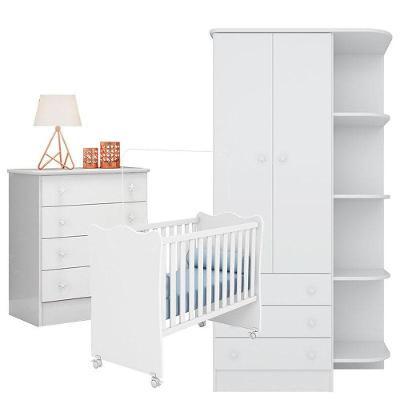 Quarto De Bebê Doce Sonho Branco - Qmovi
