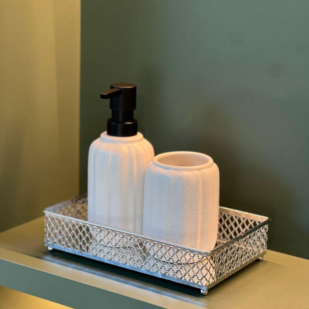 Conjunto Para Banheiro Em Cerâmica Pumpkin Com 2 Peças Wolff Branco - 2