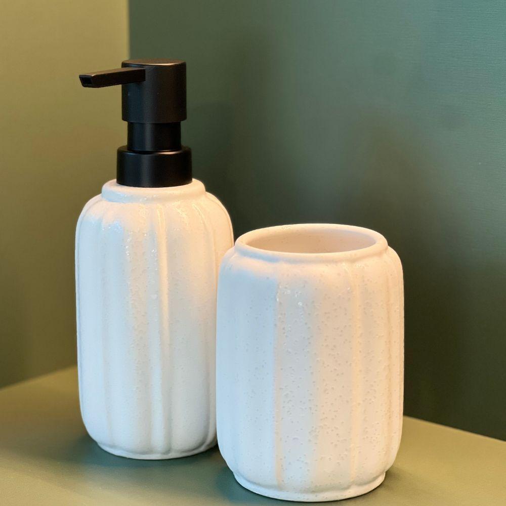 Conjunto Para Banheiro Em Cerâmica Pumpkin Com 2 Peças Wolff Branco - 3