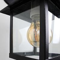 Kit 2 Arandela Colonial Nina Quadrada Vidro Liso E27 Bivolt Preto - 5