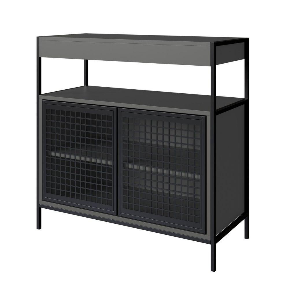 Ármario Gabinete Para Banheiro Industrial Com Portas De Metal Sem Cuba Grafite - 5