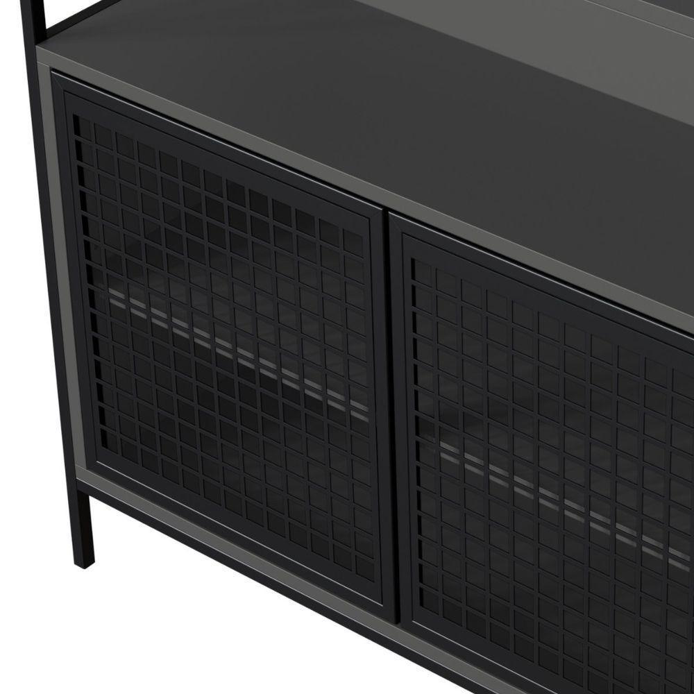 Ármario Gabinete Para Banheiro Industrial Com Portas De Metal Sem Cuba Grafite - 7