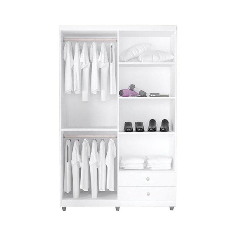 Quarto De Bebê Louise 4 Portas Com Berço Doce Sonho 100 Branco Brilho - Ajl - 3