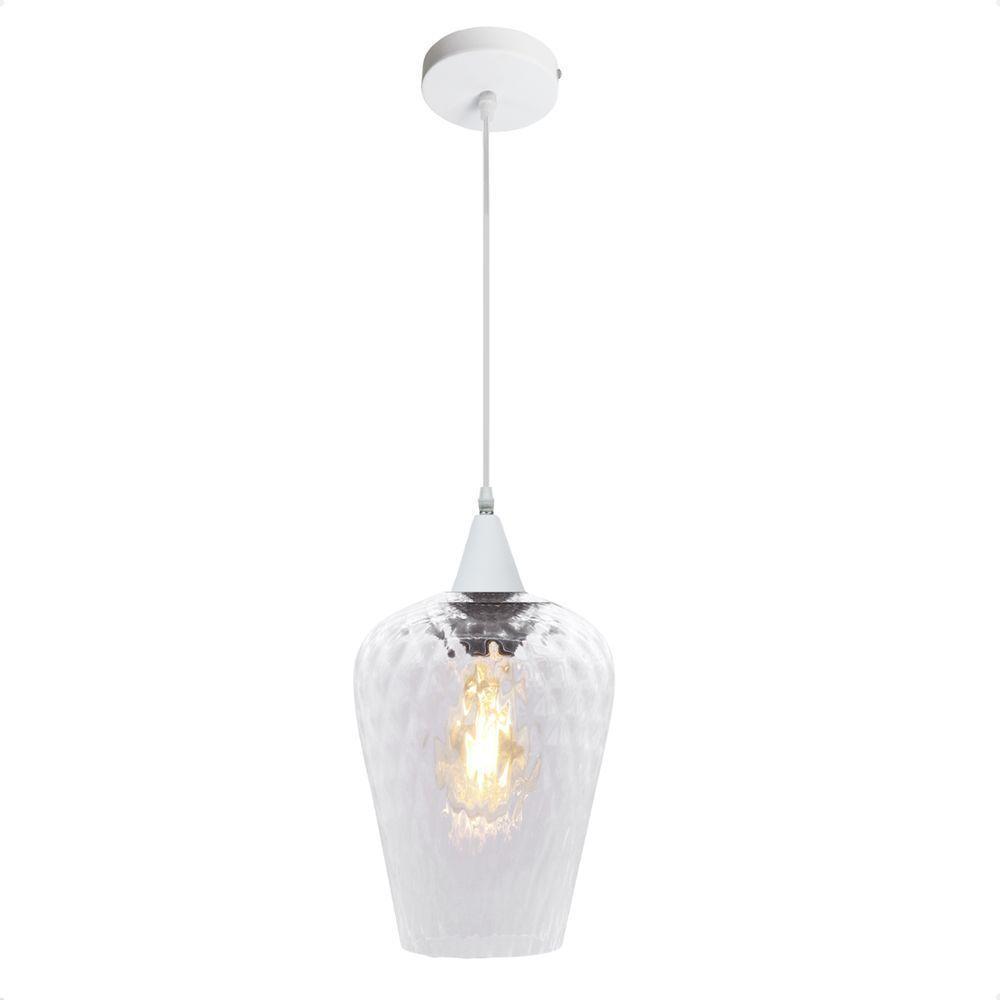 Lustre Pendente Taschibra Monalisa G Boreal Transparente E27 Bivolt Branco - 1