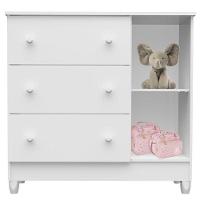 Quarto De Bebê Mariah 3 Portas Com Berço Lara Branco Brilho - Carolina - 7