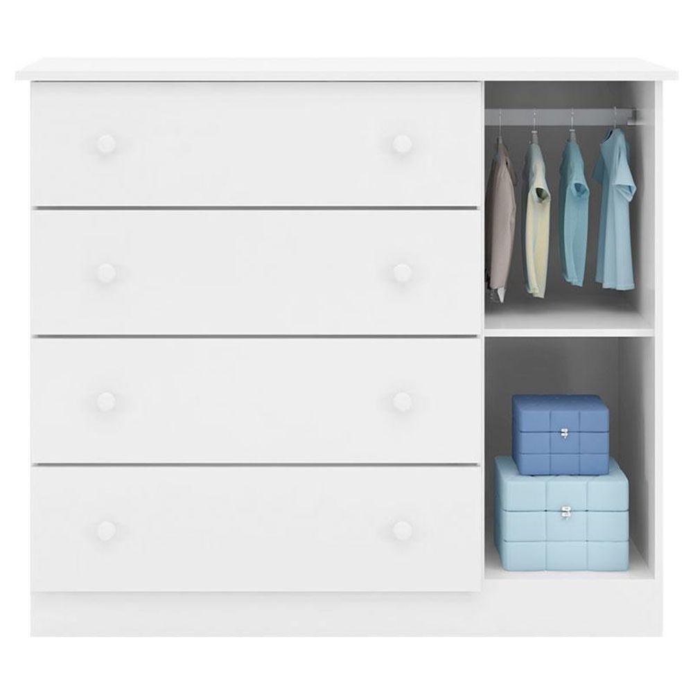 Quarto De Bebê Helena Com Berço Doce Sonho Branco Brilho - Phoenix - 5