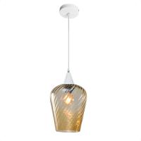 Lustre Pendente Taschibra Monalisa G Rigato âmbar E27 Bivolt Branco - 2