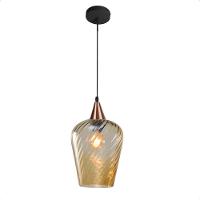 Lustre Pendente Taschibra Monalisa G Rigato âmbar E27 Bivolt Cobre - 3