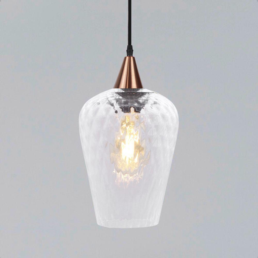 Lustre Pendente Taschibra Monalisa G Boreal Transparente E27 Bivolt Cobre - 2