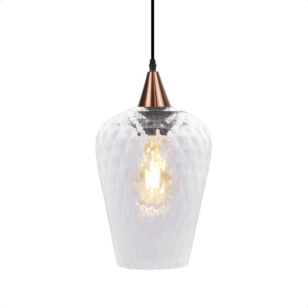 Lustre Pendente Taschibra Monalisa G Boreal Transparente E27 Bivolt Cobre - 3