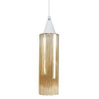 Lustre Pendente Taschibra Anne Rigato âmbar E27 Bivolt Branco - 3